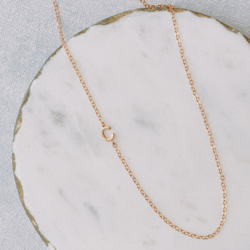 Diamond Initial Necklace - 18 Karat Gold – MOSUO