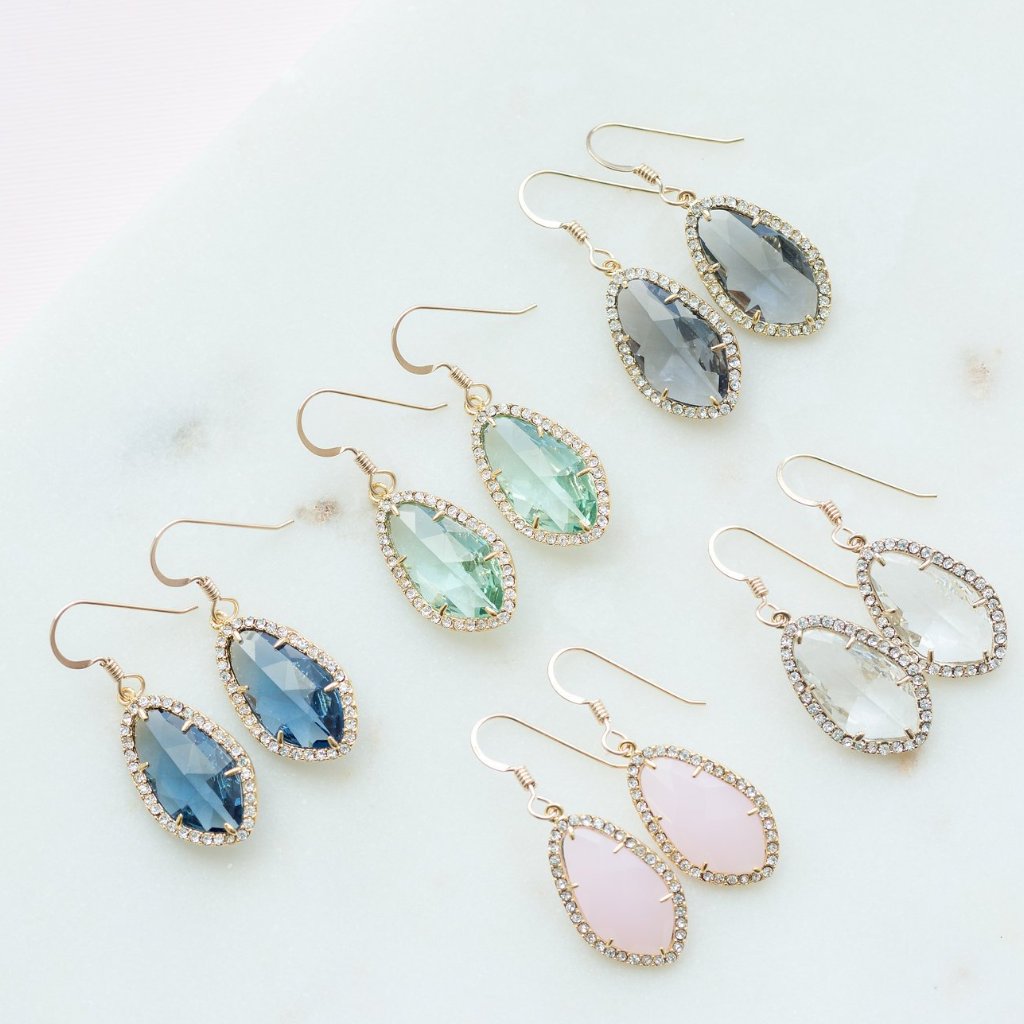 The Julia Earrings (Available in 8 Colors) Silver / Champagne Pink The Julia Earrings (Available in 8 Colors) Silver / Champagne Pink