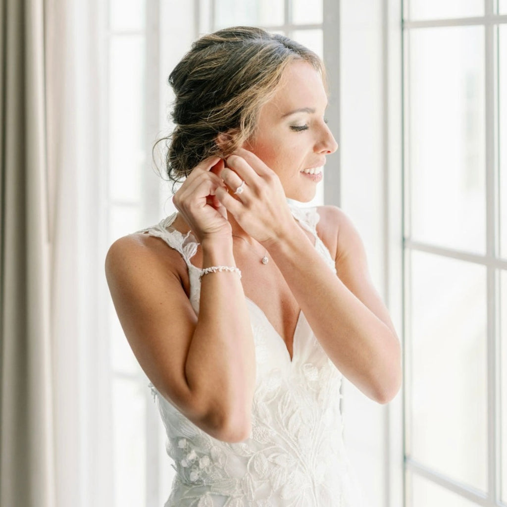Buy Yellow Chimes Bridal Wedding Fabric Wrist Band Pink Pearl Bracelet  Online