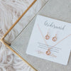 Dainty bridesmaid jewelry gift set available in gold or silver and 8 different colors